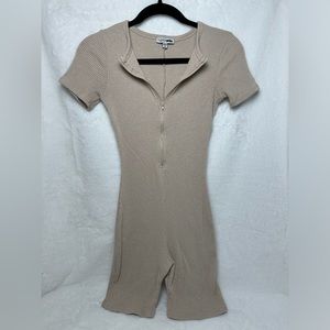 TAN ROMPER- SIZE MEDIUM